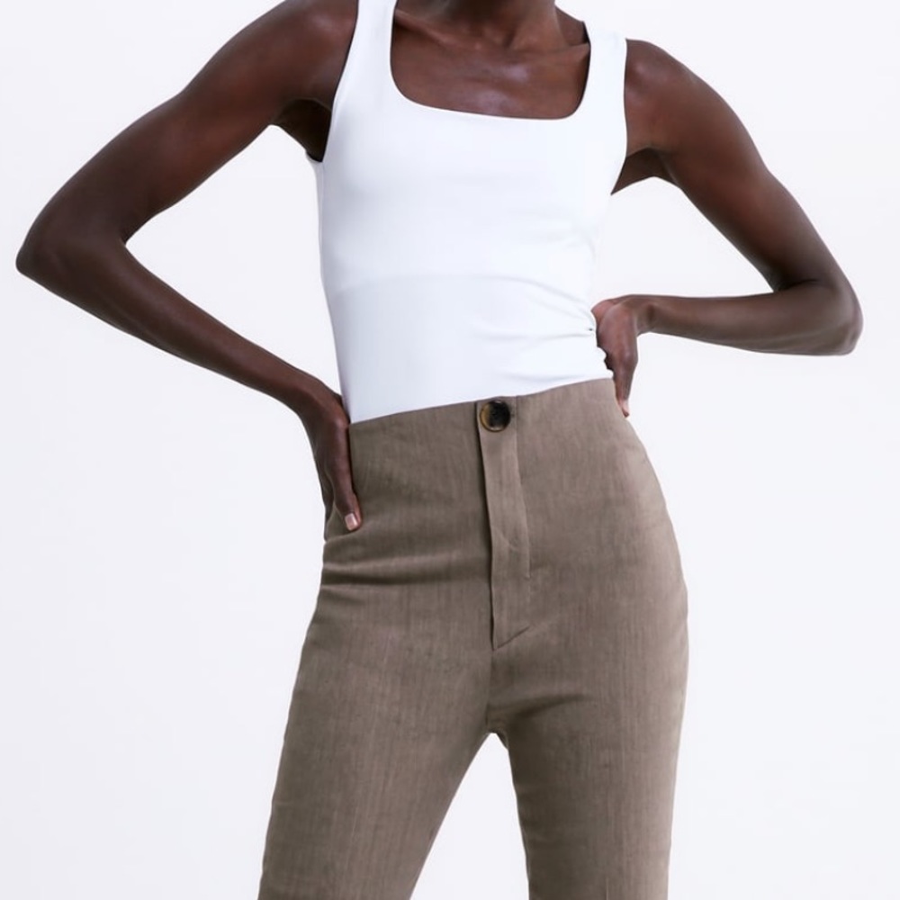 Zara wide strap stretch top
